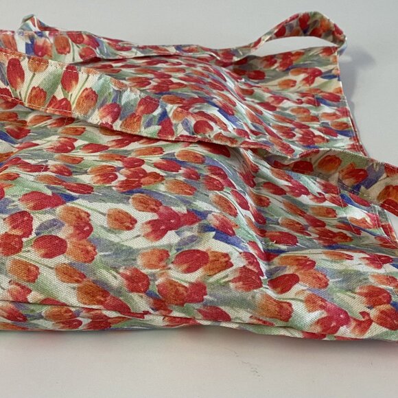 Beaguful Women's Aesthetic Hobo Bag – Retro Canvas Shoulder Crossbody, Red Tulip - Picture 5 of 5